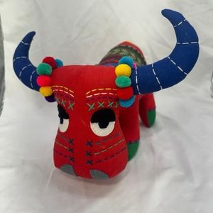 VTG Ginger Guatemalan plush bull